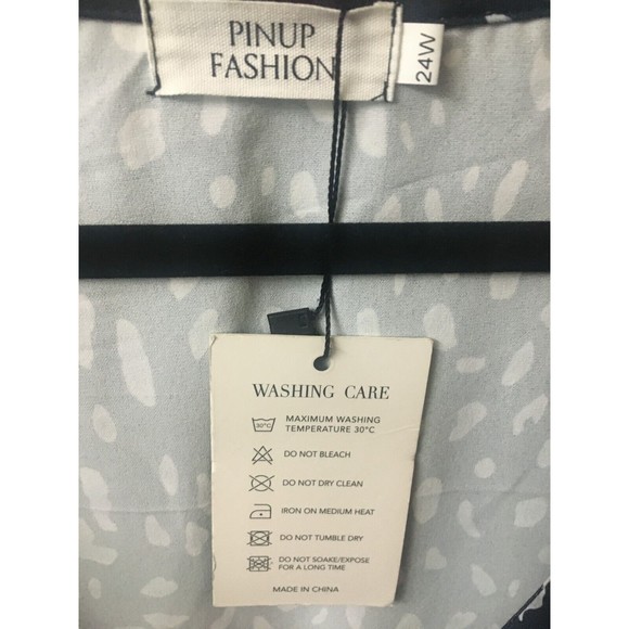 Fashion Women Stretch Plus Size Dress 24W Black Gray Cheetah Prt Church Work D6 - Picture 7 of 10